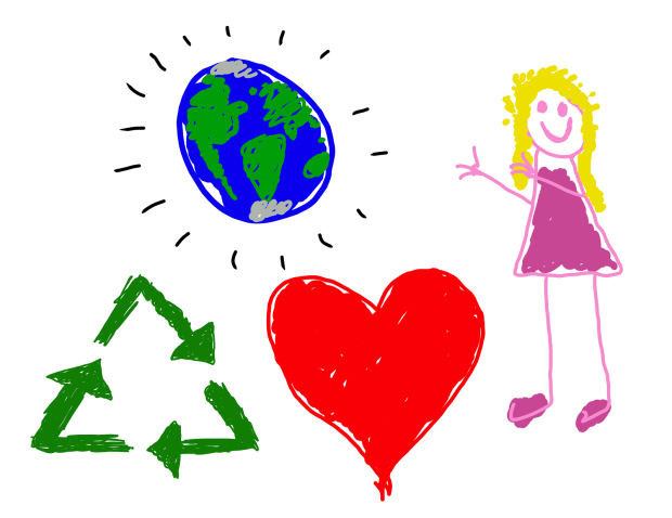 gyerek rajzok Föld és újrahasznosítás